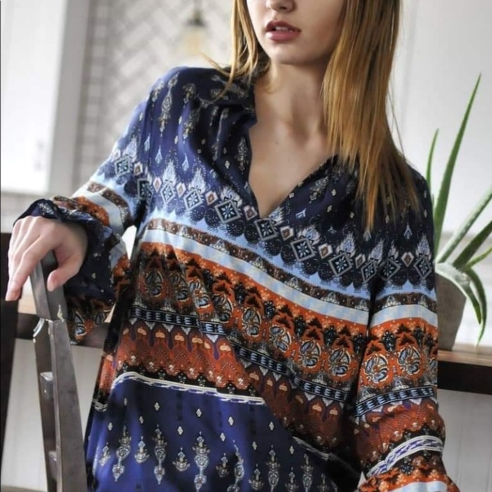 Last one Printed boho blouse